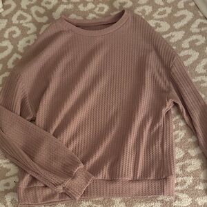 SHEIN Mauve Textured Sweatshirt